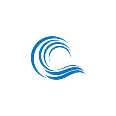 Water Wave symbol and icon Logo Template vector