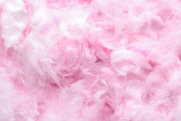 Texture of cotton candy, closeup