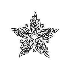 Floral star vector