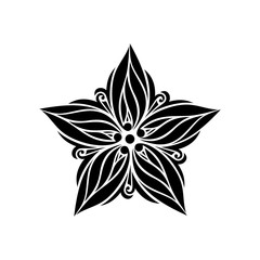 Floral star vector
