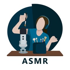 She makes a sound ASMR , It makes many people feel relaxed and have a good night