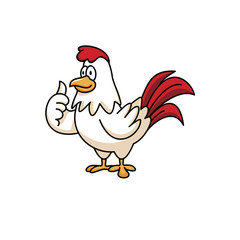 chicken character illustration vector