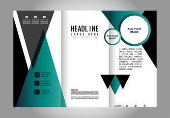 Trifold business brochure print template