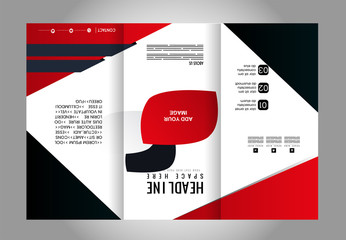Vector modern tri-fold brochure design template