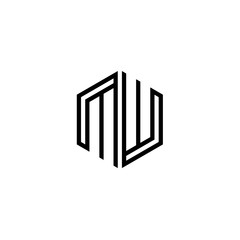 Letter MW logo icon design template elements