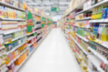 Shop in the mall, blur the picture.