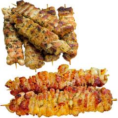 Kebab on skewers.