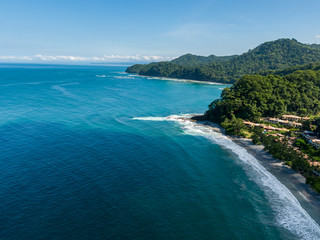 Beautiful aerial view of a magestic Beach in Costa Rica