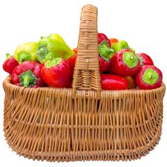 Basket with paprika.