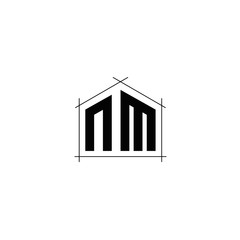 Letter NM logo icon design template elements