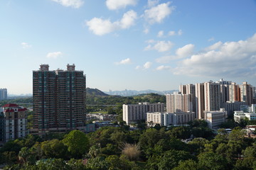 Fototapeta na wymiar top of yuen long view