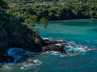 Fototapeta premium Beautiful aerial view of a magestic Beach in Costa Rica