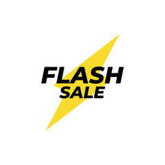 Flash sale banner icon design template vector isolated