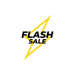 Flash sale banner icon design template vector isolated