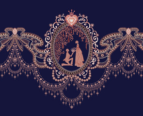 Classic paisley pattern, wallpaper pattern