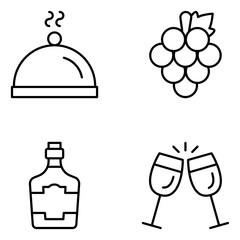 Thanksgiving Vector Line Icon Set