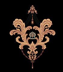 Baroque design, luxury European design，the wallpaper design