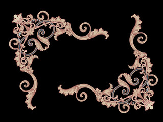 Baroque design, luxury European design，the wallpaper design