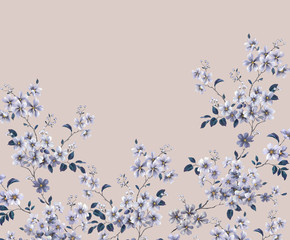 Flower,Watercolor flowers， suitable for wallpaper design
