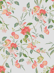 Flower,Watercolor flowers， suitable for wallpaper design