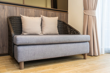 Pillow on sofa chair decoration interior