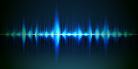 Music equalizer abstract background. Vector illustration on gradient  background.