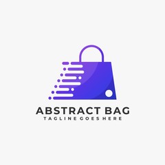 Bag Fast Colorful Design concept Illustration Vector Template