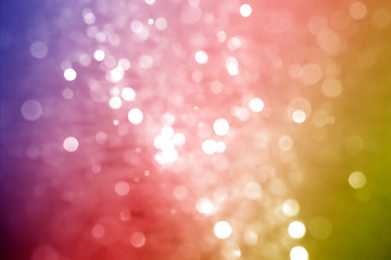 Fototapeta premium Beautiful abstract white led bokeh with gradient multicolor background