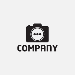 Camera talk logo design template vector illustrator