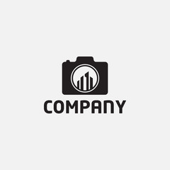 Camera construction logo design template vector illustrator