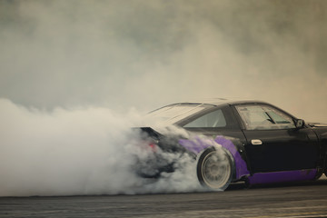 Drift car with smoke
