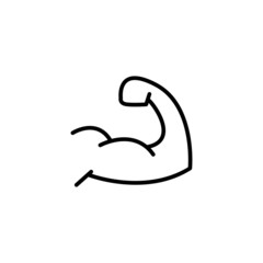 muscular line icon thin