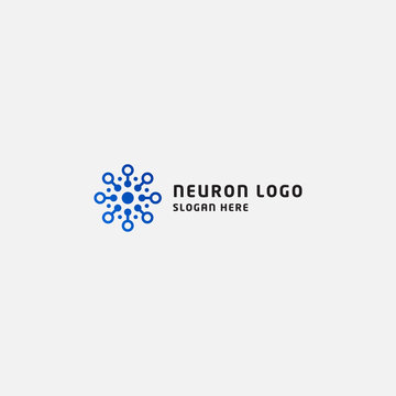 neuron logo design template vector illustration