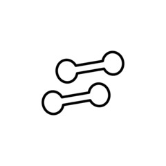 dumbbell line icon outline thin