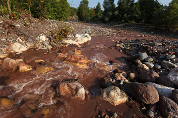 The view of the Shkumbin River in Albania
