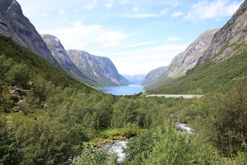 Kjosnesfjorden, tunnel view in Norway