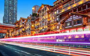 Chongqing, China's classical architecture: Hongyadong.