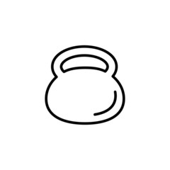 kettlebell line icon