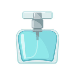 Perfume bottle icon in flat style isolated on white background.
