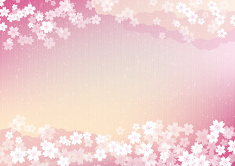 桜　背景イラスト 和風