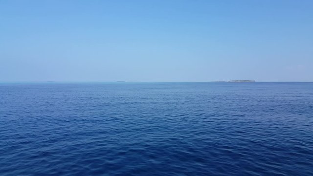 Pov Shot Of Open Ocean From Fast Boat On A Sunny Day