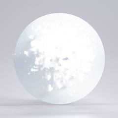 Minimalism background with smoke and clouds. 3d illustration, 3d rendering.