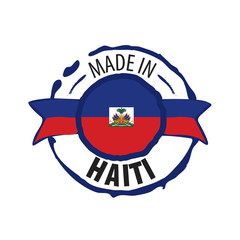 Haiti flag, vector illustration on a white background