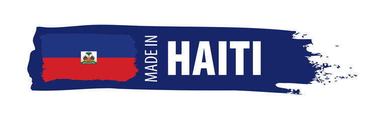 Haiti flag, vector illustration on a white background