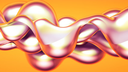 Luxury background with metal drapery fabric. 3d illustration, 3d rendering.