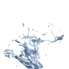 Splash fluid. 3d illustration, 3d rendering.