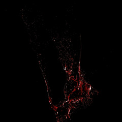 Splash fluid. 3d illustration, 3d rendering.