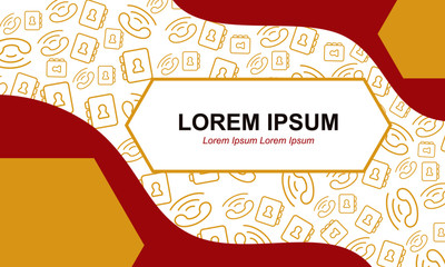 abstract background with office icon and elements. Flat design for the web,   print, banner, advertising.