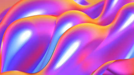 Luxury background with metal drapery fabric. 3d illustration, 3d rendering.