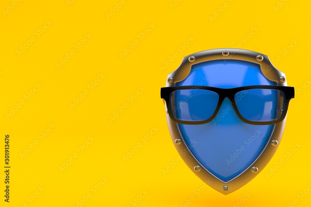 Poster glasses with shield